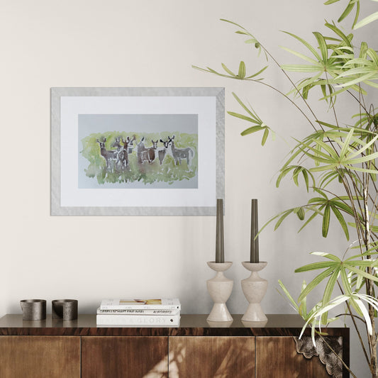 Waterbucks, Akvarell