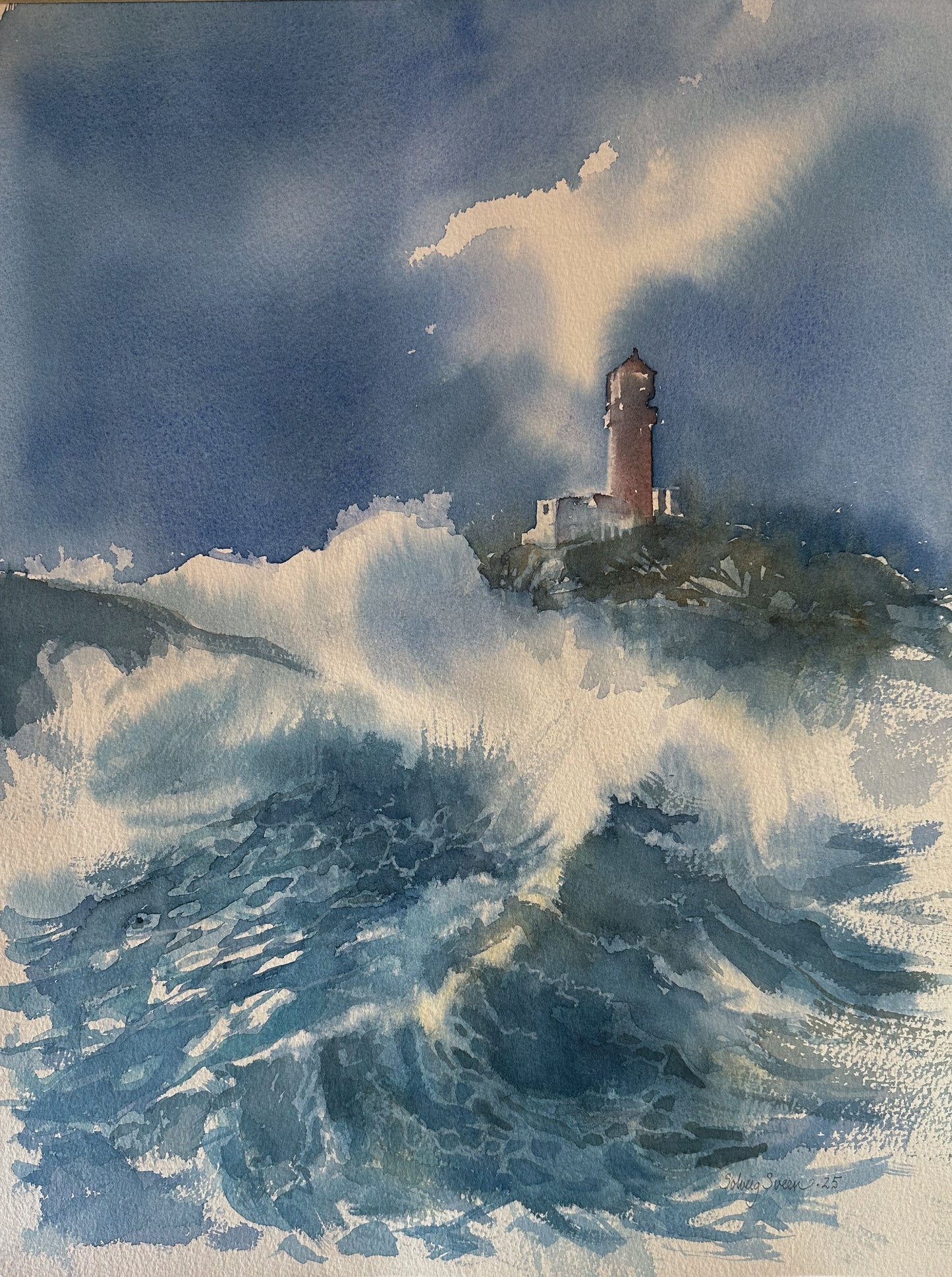 Svenner Fyr, Akvarell (37x48 cm)