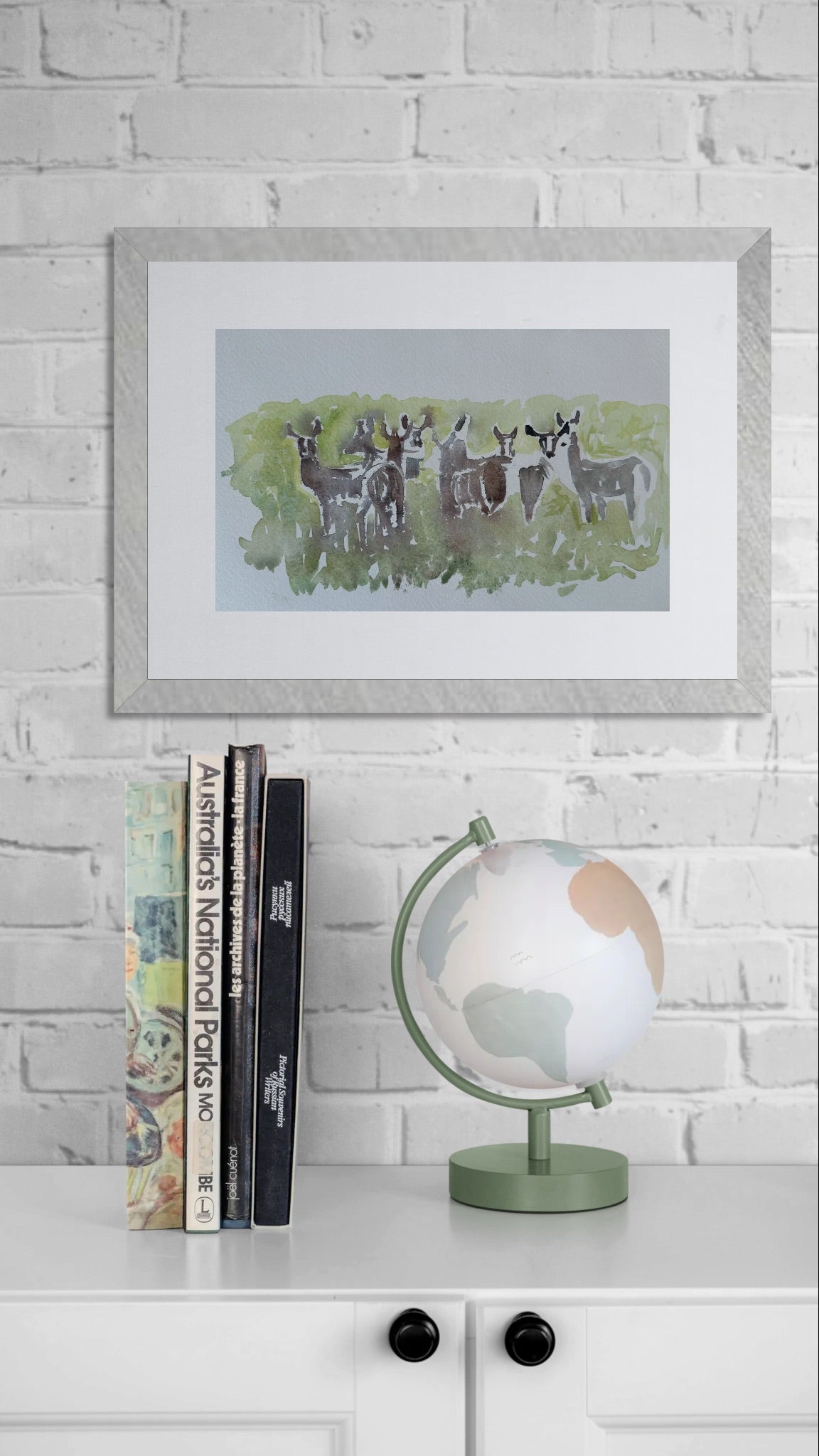 Waterbucks, Akvarell